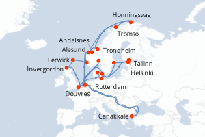 Itinéraire : Europe du Nord & Atlantique NE