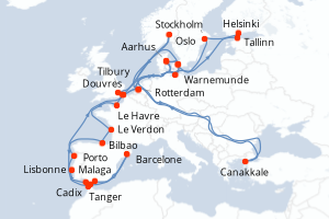 Itinéraire : Europe du Nord & Atlantique NE