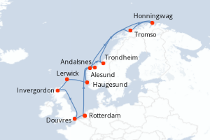 Itinéraire : Europe du Nord & Atlantique NE