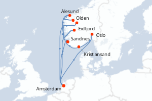 Itinéraire : Europe du Nord & Atlantique NE