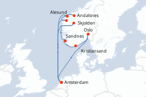 Itinéraire : Europe du Nord & Atlantique NE