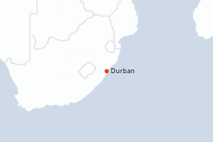 Carte itinéraire croisière Afrique du Sud - 2 jours au départ de Durban - Afrique du Sud