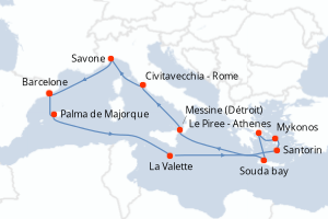 Itinéraire : Méditerranée & mers adjacentes