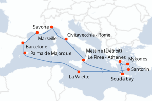 Itinéraire : Méditerranée & mers adjacentes
