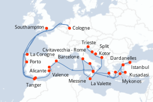 Itinéraire : Méditerranée & mers adjacentes