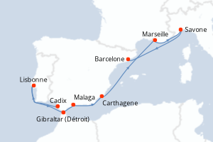 Itinéraire : Méditerranée & mers adjacentes