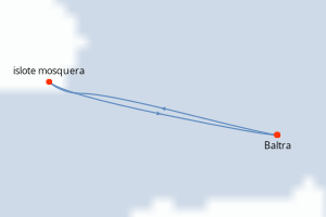 Carte itinéraire croisière Sur les traces de Darwin - 6 jours au départ de Baltra - Galapagos