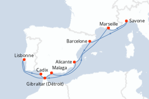 Itinéraire : Méditerranée & mers adjacentes