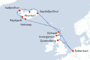 Itinéraire : Europe du Nord & Atlantique NE