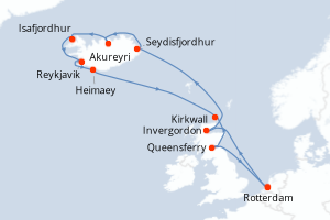 Itinéraire : Europe du Nord & Atlantique NE