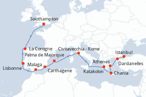 Itinéraire : Méditerranée & mers adjacentes