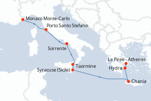 Itinéraire : Méditerranée & mers adjacentes