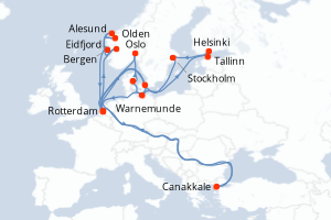 Itinéraire : Europe du Nord & Atlantique NE
