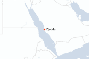 Carte itinéraire croisière - 4 jours au départ de Djedda - Mer Rouge Océan Indien
