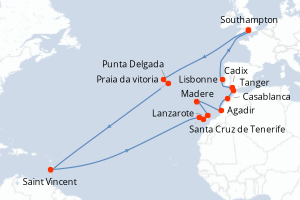 Itinéraire : Europe du Nord & Atlantique NE