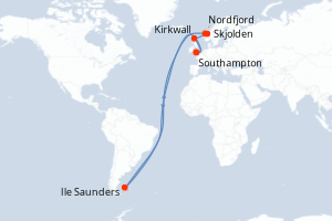 Itinéraire : Europe du Nord & Atlantique NE