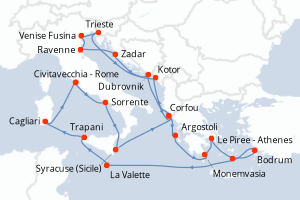 Itinéraire : Méditerranée & mers adjacentes