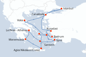 Itinéraire : Méditerranée & mers adjacentes