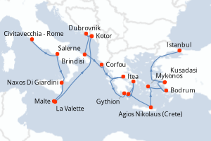 Itinéraire : Méditerranée & mers adjacentes