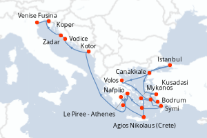 Itinéraire : Méditerranée & mers adjacentes