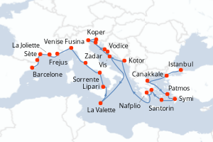 Itinéraire : Méditerranée & mers adjacentes