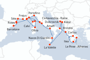 Itinéraire : Méditerranée & mers adjacentes