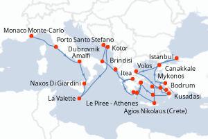Itinéraire : Méditerranée & mers adjacentes