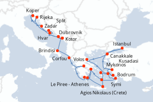 Itinéraire : Méditerranée & mers adjacentes
