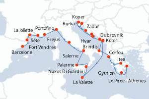Itinéraire : Méditerranée & mers adjacentes