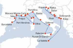 Itinéraire : Méditerranée & mers adjacentes