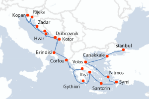 Itinéraire : Méditerranée & mers adjacentes