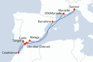 Itinéraire : Méditerranée & mers adjacentes