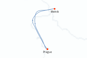 Carte itinéraire croisière - 4 jours au départ de Prague - Danube
