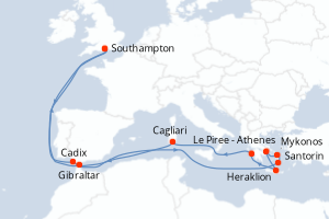 Itinéraire : Méditerranée & mers adjacentes