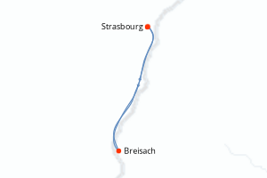 Carte itinéraire croisière - 3 jours au départ de Strasbourg - Rhin Main Moselle