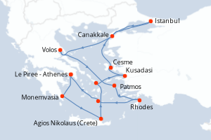 Itinéraire : Méditerranée & mers adjacentes