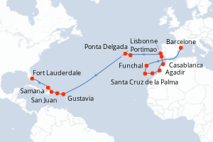 Itinéraire : Europe du Nord & Atlantique NE