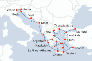 Itinéraire : Méditerranée & mers adjacentes