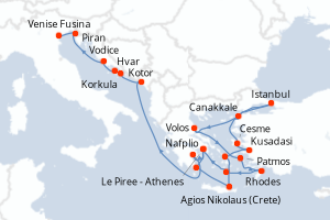Itinéraire : Méditerranée & mers adjacentes