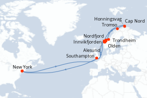 Itinéraire : Europe du Nord & Atlantique NE