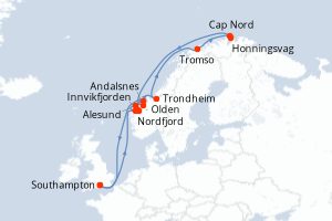 Itinéraire : Europe du Nord & Atlantique NE