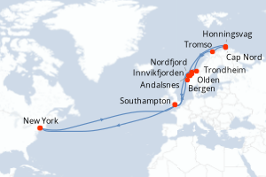 Itinéraire : Europe du Nord & Atlantique NE