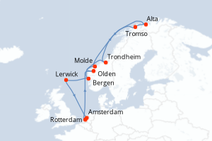 Itinéraire : Europe du Nord & Atlantique NE