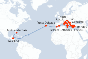Itinéraire : Méditerranée & mers adjacentes