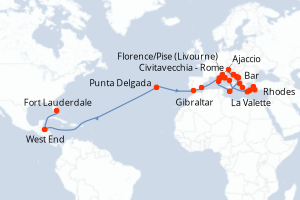 Itinéraire : Méditerranée & mers adjacentes