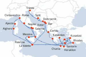 Itinéraire : Méditerranée & mers adjacentes