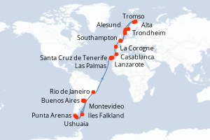 Itinéraire : Europe du Nord & Atlantique NE