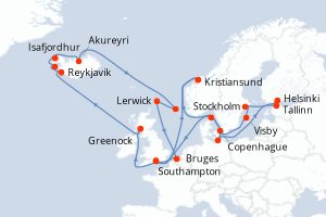 Itinéraire : Europe du Nord & Atlantique NE