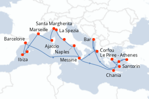 Itinéraire : Méditerranée & mers adjacentes