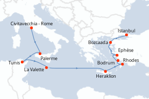 Itinéraire : Méditerranée & mers adjacentes